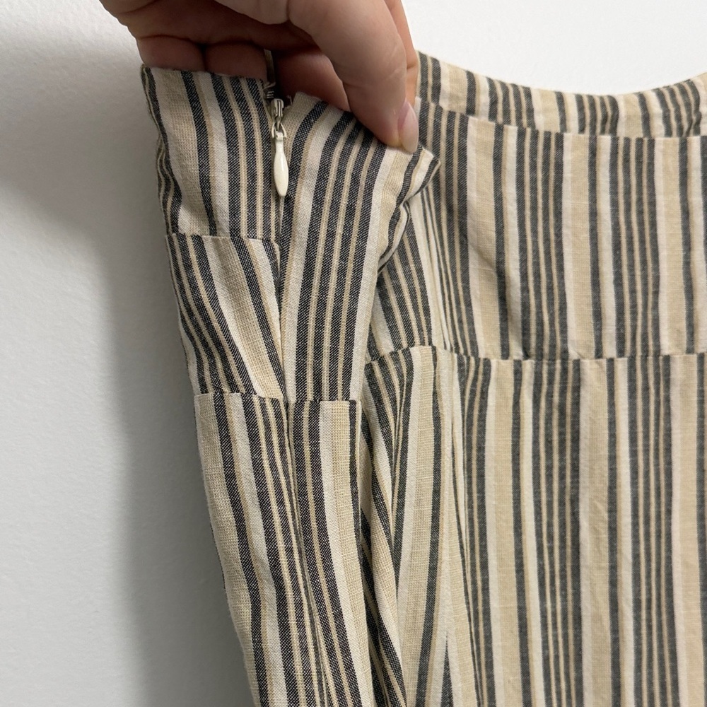 Dynamite Black and Tan Striped Linen Blend Dress - Picture 5 of 7